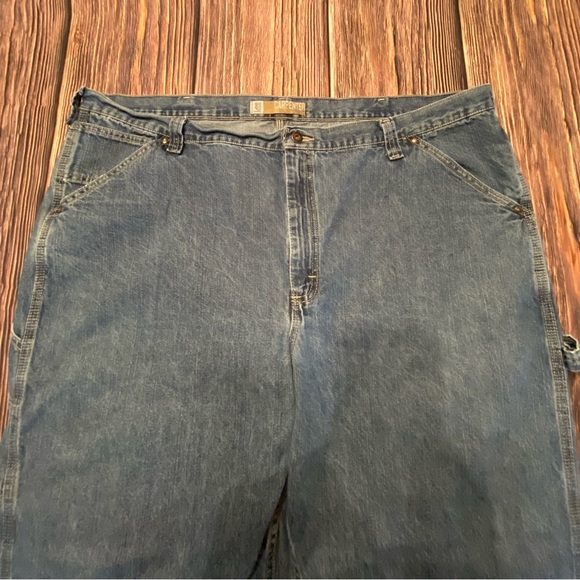 Lee 48x30 Men’s Big & Tall Dungarees Carpenter Utility Jeans Has a patch - Picture 2 of 11